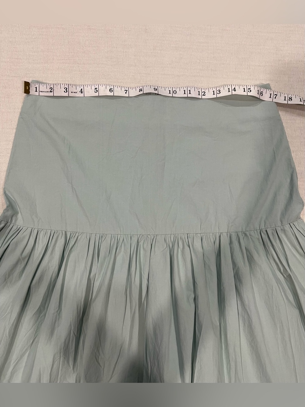 Mazik Top Tier Light Sage Green Tiered Ruffle Maxi Skirt Size Large - Picture 7 of 15